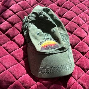 Life Is Good Olive Cap with Sunset Embroidery